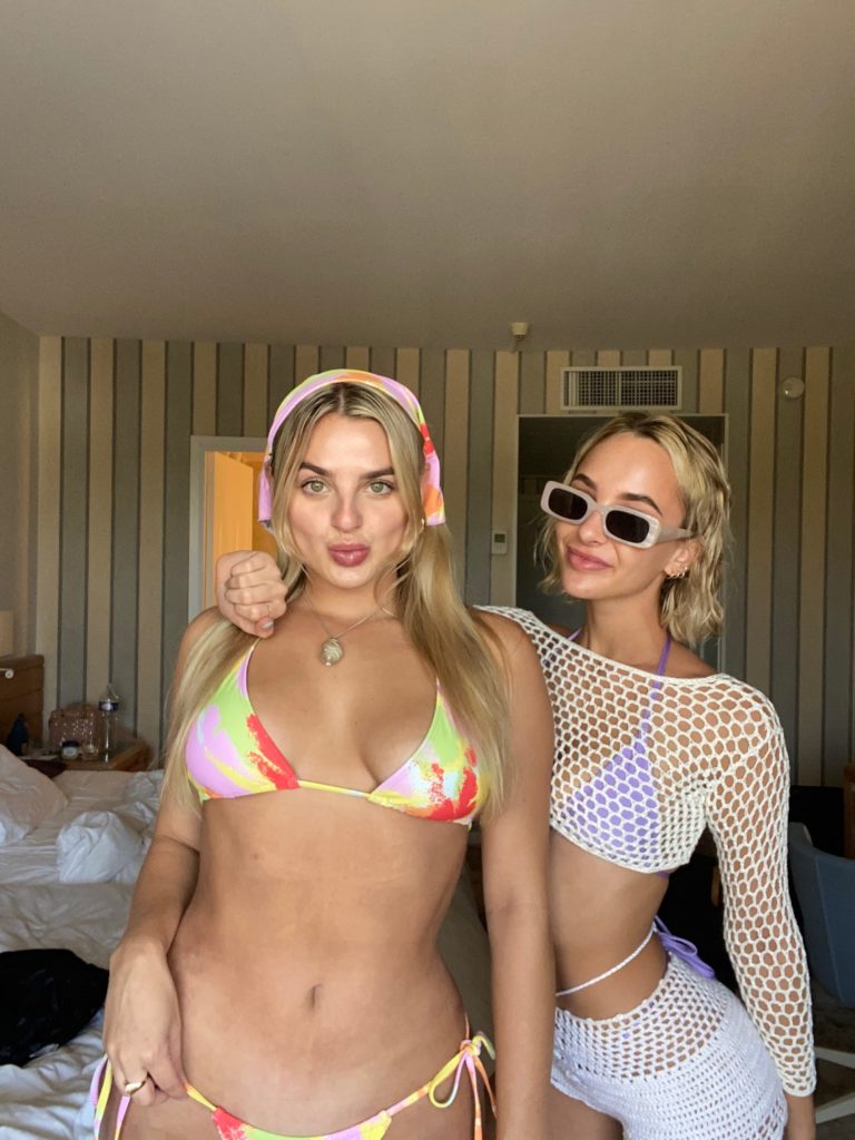 women posing in a bikini